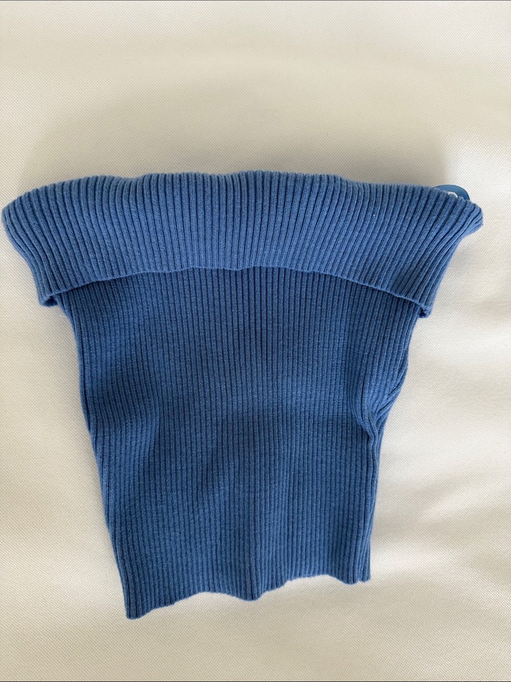 Strapless Blue Crop Top